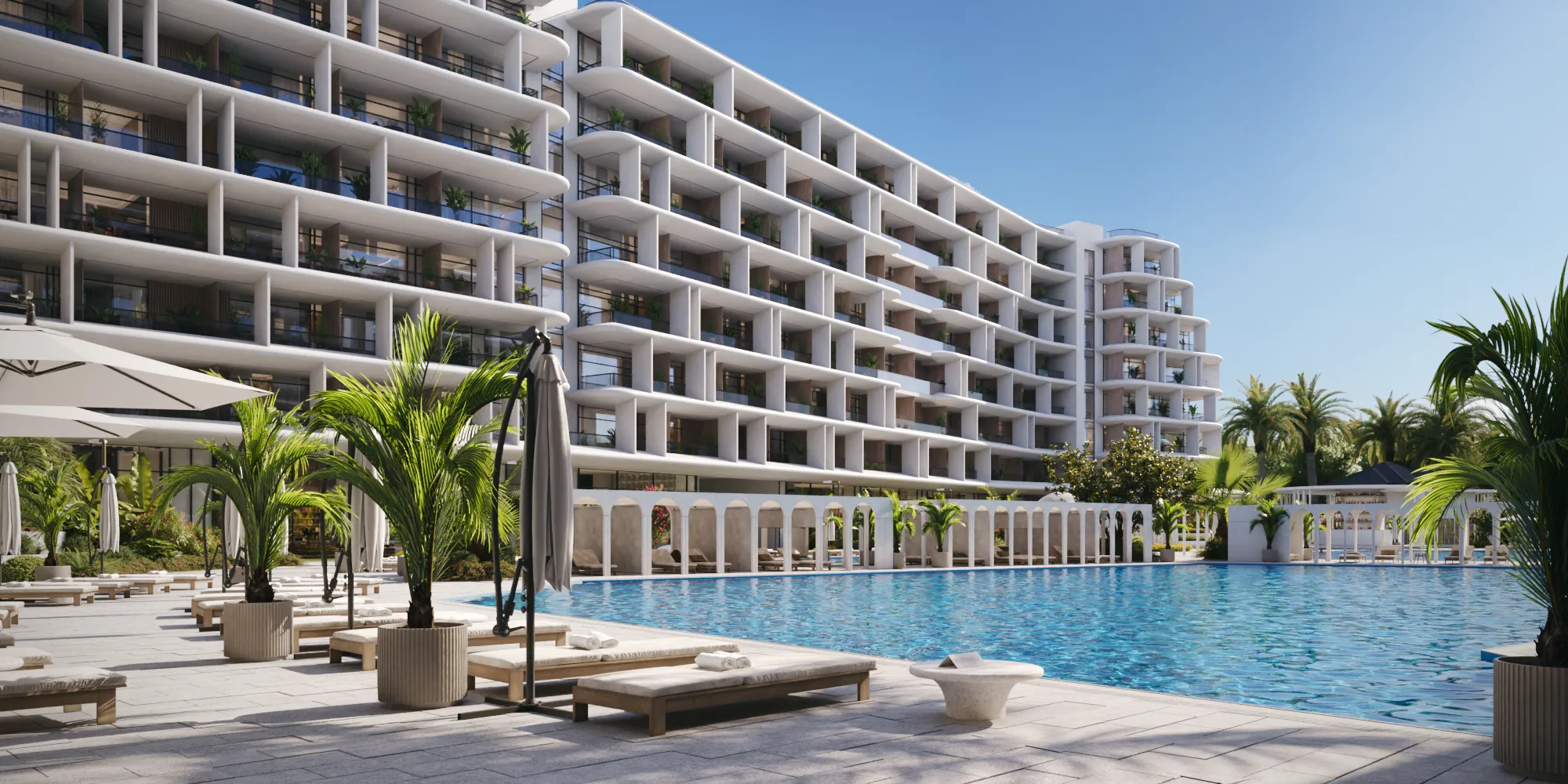 Визуализация комплекса Mandarin Garden у моря